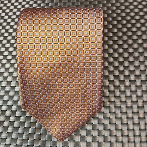 NWT Nautica Orange and Blue Geometric Tie (0530